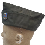 WWII Men's US Green Garrison Cap w/41st Infantry Crest Insignia (7763)