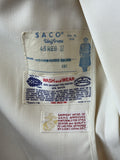 Vintage Saco Uniforms White Marine Dress Coat - Master Gunnery Sergeant (7843)