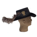 Vintage Model 1858 Army Dress "Hardee" Hat w/Calvary Insignia (7879)