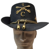 Vintage Model 1858 Army Dress "Hardee" Hat w/Calvary Insignia (7879)