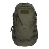 Green tactical backpack on a white background