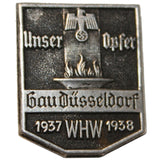 Vintage Unser Opfer Gau Dusseldorf WHW 1937-1938 Pin