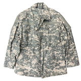 Camouflage military jacket on a white background