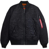 Alpha Industries Camo Quilted MA-1 Bomber Jacket - Black