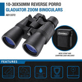 Barska 10-30x50mm Gladiator Reverse Porro Zoom Binoculars