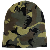 Beanie - Broner Green Camo Acrylic Knit Cap (61-647)