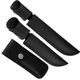 Buck Sheath - Black Leather