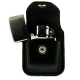 Hot Leathers Black Leather Lighter Case