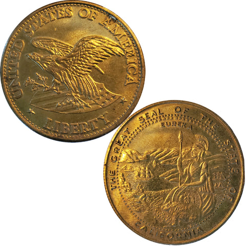 California State Seal/US Liberty Seal Coin (8065)