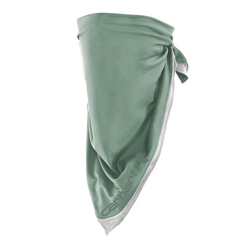 Green wrap with a brand logo on a white background