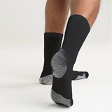 Black socks with gray accents on a white background