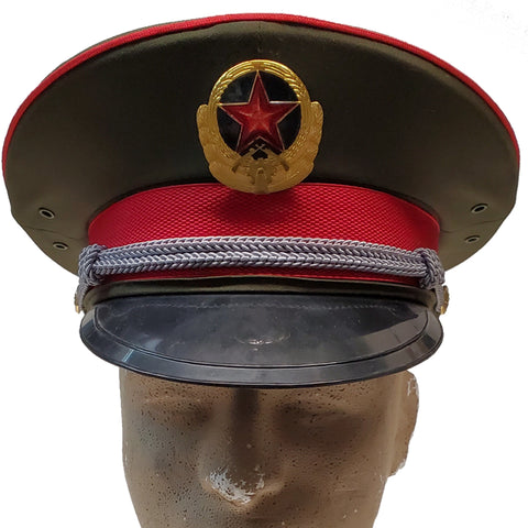 Vintage Chinese ARMY PLA Type 87 Officer Visor Hat (7885)