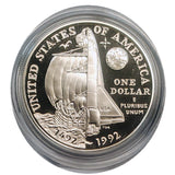 1992 Columbus Quincentenary Proof Silver Dollar Coin (7619)