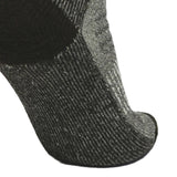 Close-up of a black sock on a white background