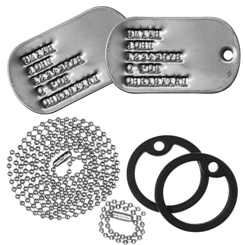 Personalized US Military Regulation ID Dog Tag & Accessories