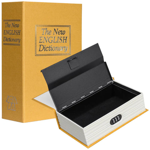 Dictionary Book Lock Box w/Combination Lock - Brown (CB11990)