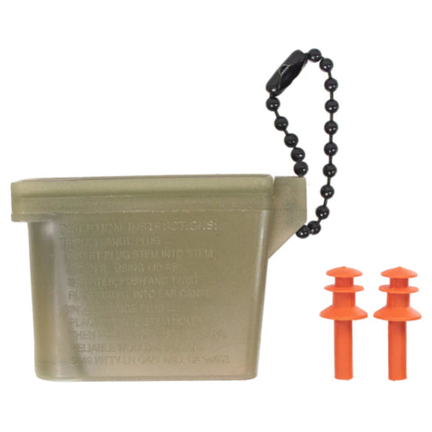 Ear Plugs w/Chain & Case - Medium