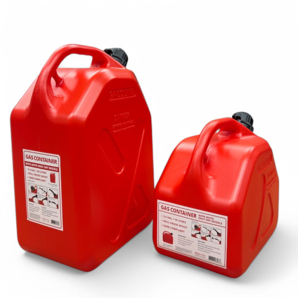 White Fuel Containers Fuel Can - Gas Container w/Auto Shut Off Nozzle (10 & 20 Liter) – Hahn ...