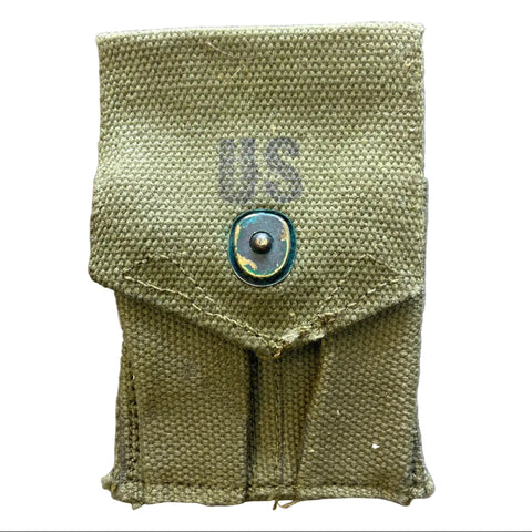 USED GI .45 Cal Canvas Double Mag Pouch