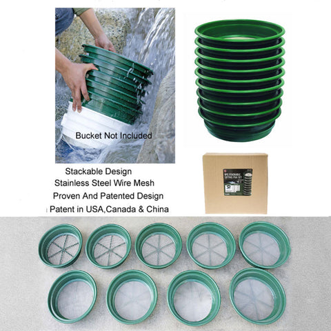 9-Piece Assorted Stackable Sifting Pans Set