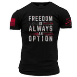 T-Shirt - "Always Freedom" - Black  (GS5393)