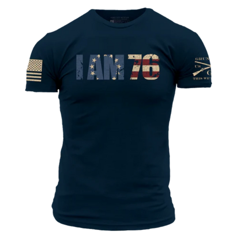T-Shirt - "I AM 76 T-Shirt - Midnight Navy"  (GS5485)
