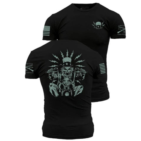 T-Shirt - "Uncle Sam Freedom Rider T-Shirt" - Black (GS5775)