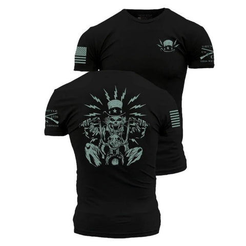 T-Shirt - "Uncle Sam Freedom Rider T-Shirt" - Black (GS5775)