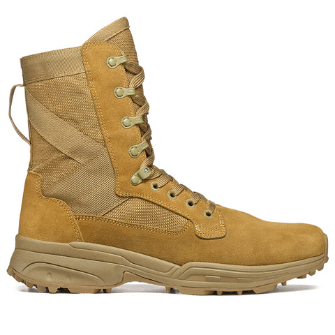 Tan military boot 