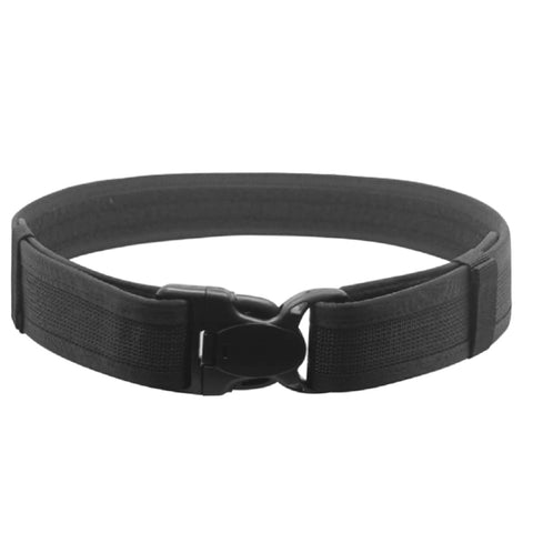 Black belt with a buckle on a white background