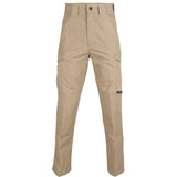 Beige cargo pants on a white background