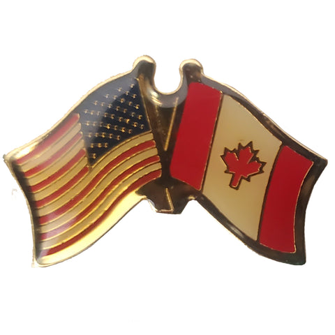 Canada USA Flag Lapel Pin