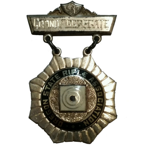 Vintage N.R.A. Northwestern Grand Aggregate 1935 Silver Medal