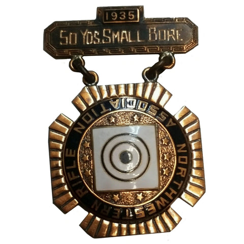 SALE Vintage N.R.A. Northwestern 50 Yds Small Bore 1935 Bronze Medal