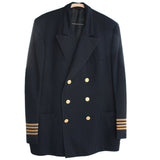 SALE Vintage USN Captain Dress Blues Double Breasted Wool Coat - Blue (912HWS-USNJ)