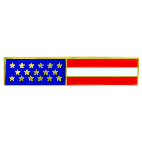 Hero's Pride U.S. Flag Lapel Pin, Enameled & Plated, 2 Clutch Backs (3910)