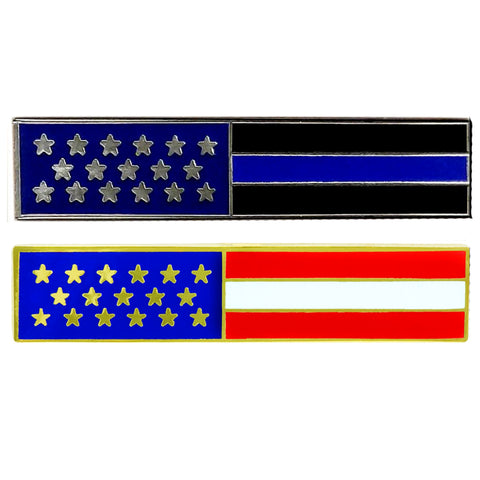 Hero's Pride U.S. Flag Lapel Pin, Enameled & Plated, 2 Clutch Backs (3910)