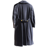 SALE Australian Wool Double Breasted Greatcoat - Black