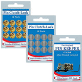 Insignia Pin Back - Metal or Rubber Clutch with or without Allen Wrench