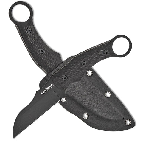 Knife - Böker Magnum Straight Karambit Fixed Knife Blade Micarta Handle  (02RY700)