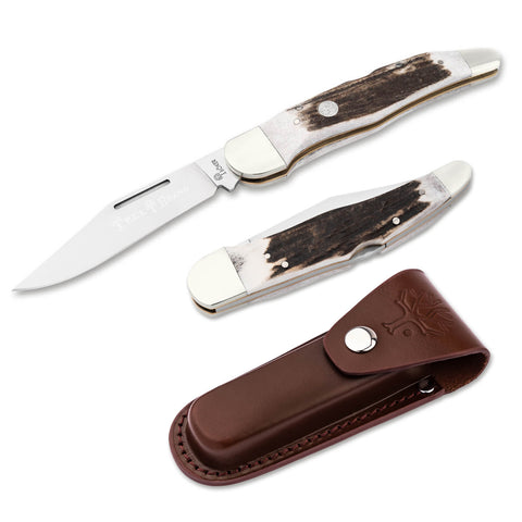 Knife - Böker TS 2.0 Folding Hunter One Blade Stag D2 (110870)