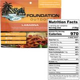 FOUNDATION Outdoors Freeze Dried Dinners