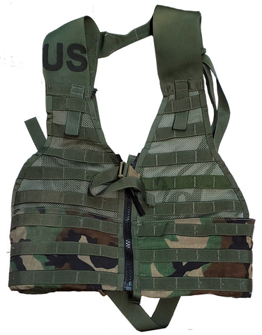 SALE USGA MOLLE Woodland FLC Load Bearing Vest Carrier (7634)