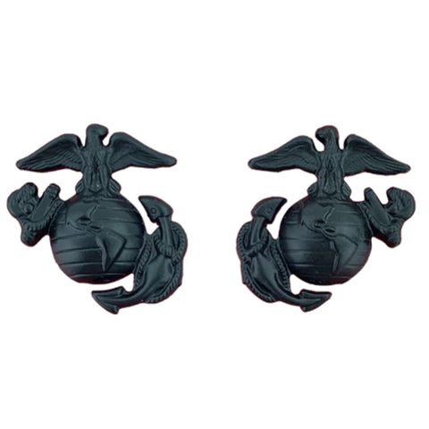 Marine Corps Service Collar Device: Enlisted - Black Metal