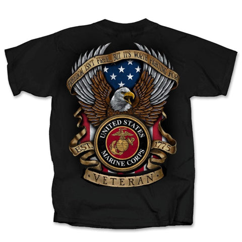 T-Shirt - Marines Freedom Eagle Veteran