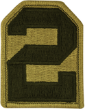 Patch with the number '2' in a tactical design 