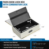 Paris Book Lock Box w/Combination Lock (CB12362)