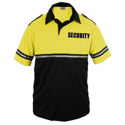 Polo - Two Tone Security Bike Patrol w/Zipper Pocket & Epaulets