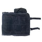 Black tactical vest on a white background