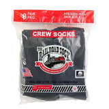 Railroad Socks Crew 8 Pair Pack - Black (8081)